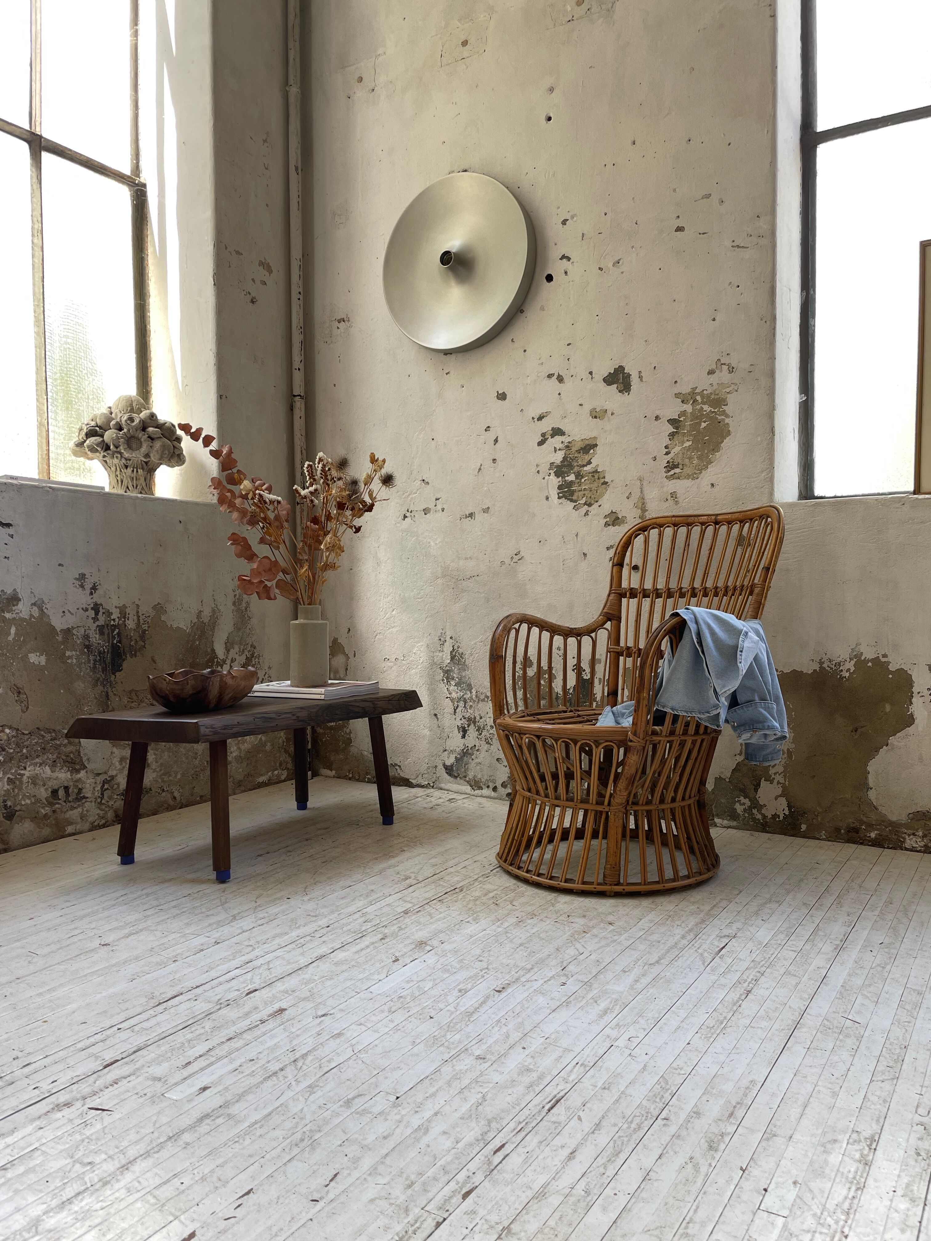 Brutalist oak coffee table