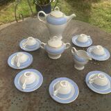 Coffee service, composed of 17 pieces, Poreylor, l amandinoise, vintage