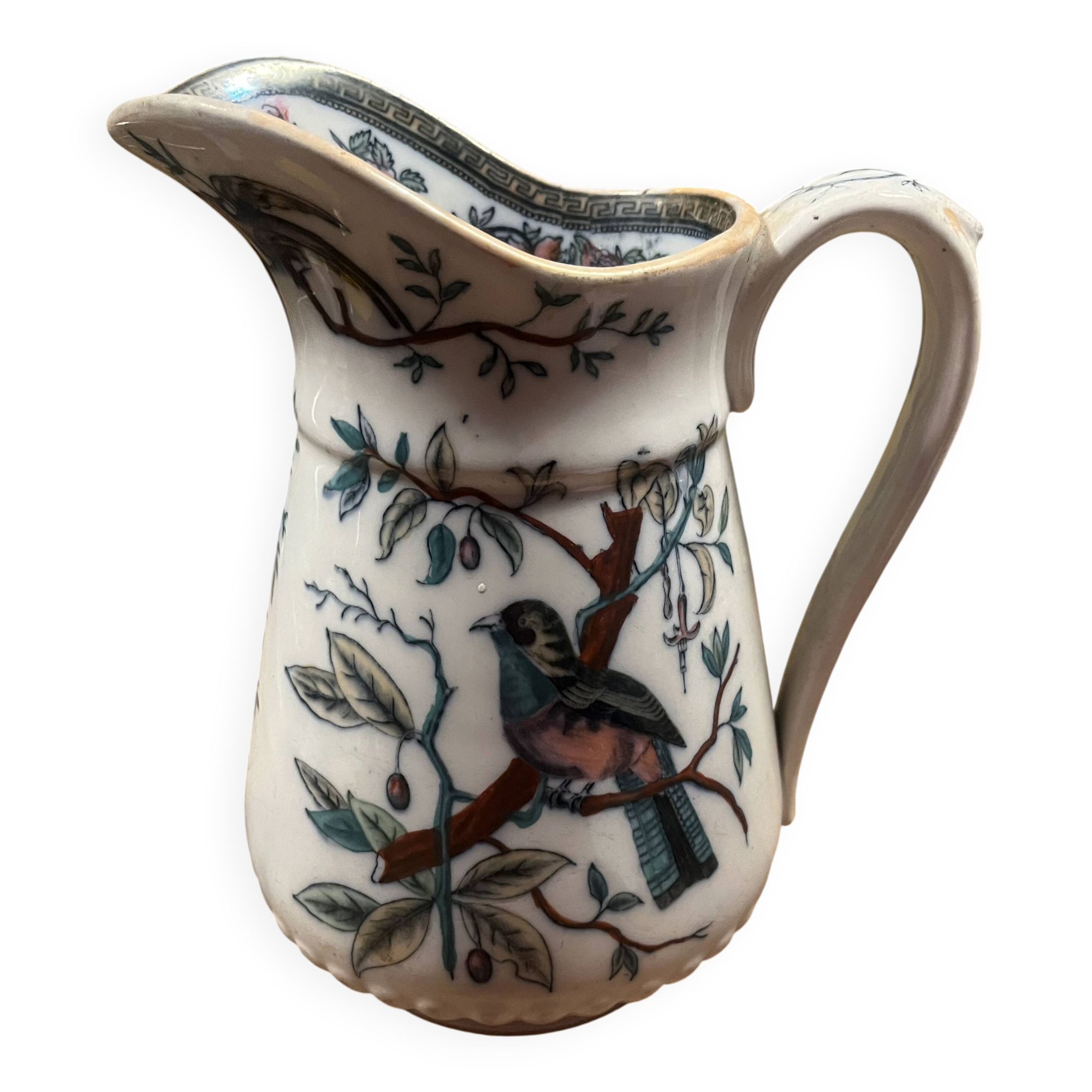 Typical English porcelain jug, "Indian Tree" decoration.