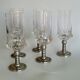 Series of six crystal water glass with tin foot 92° 280 ml