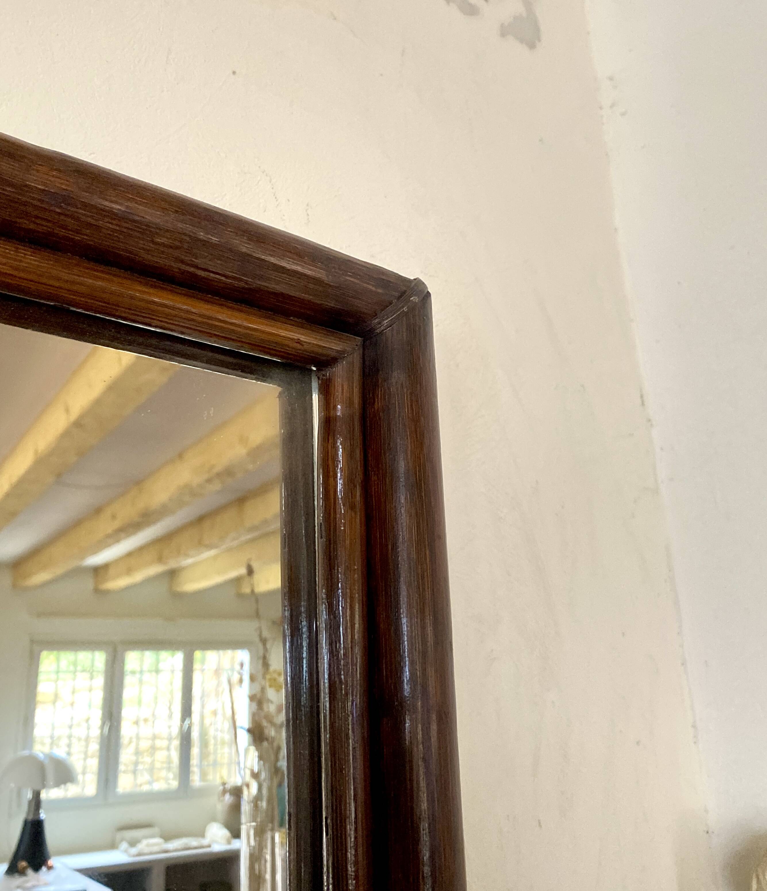 Wooden mirror 37x60 cm, 80s