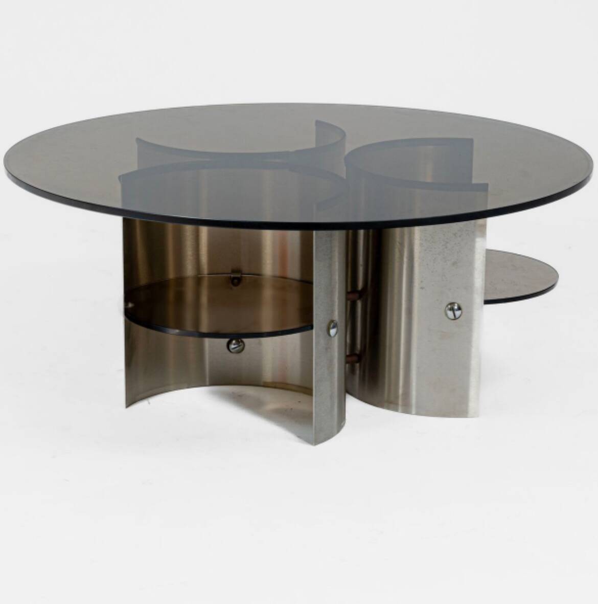 Chrome coffee table Space Age 1970
