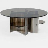 Chrome coffee table Space Age 1970