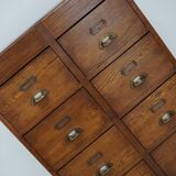 Vintage Dutch Oak Apothecary / Filing Cabinet, 1930s