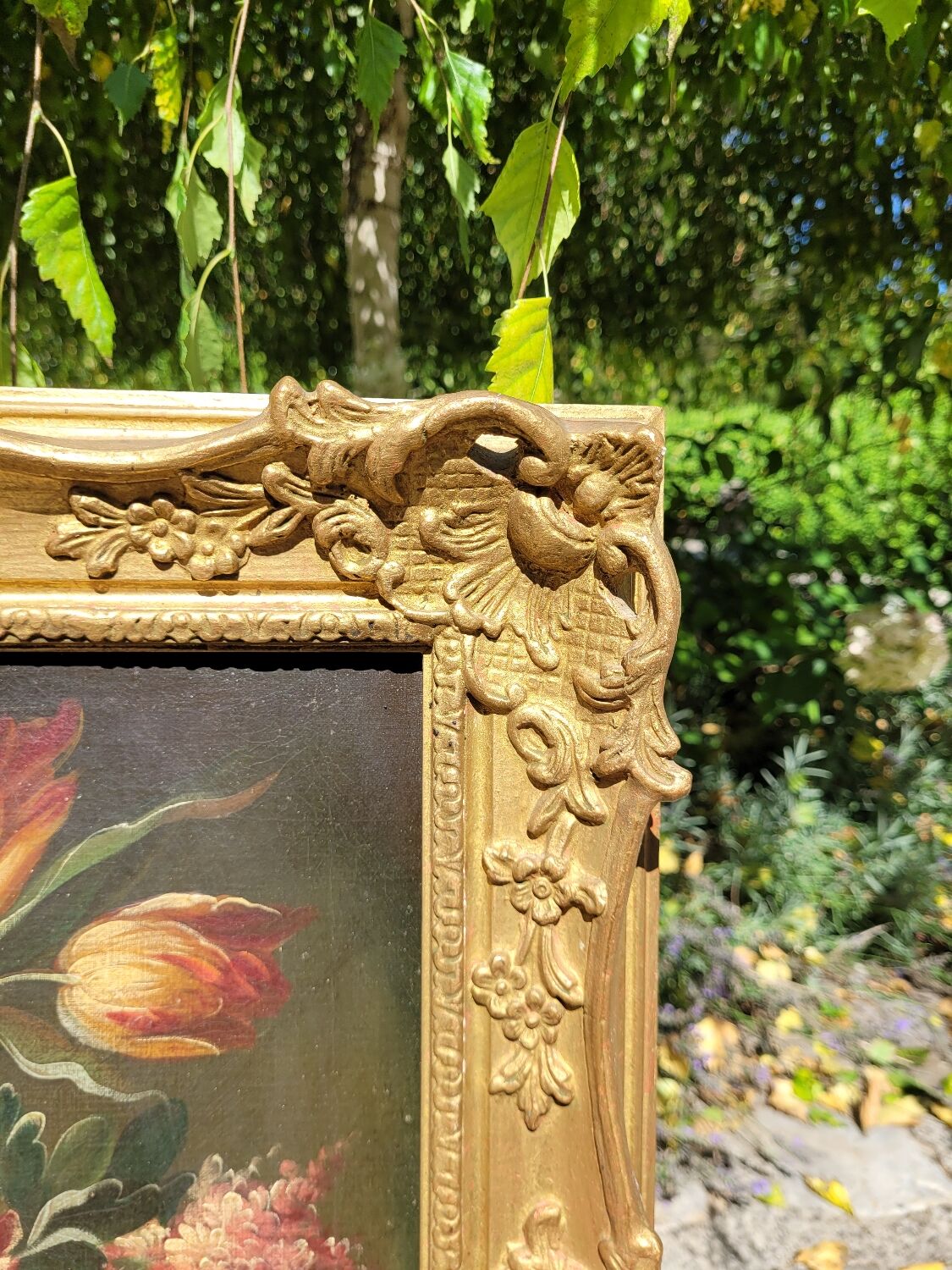 Oil painting bouquet of flowers