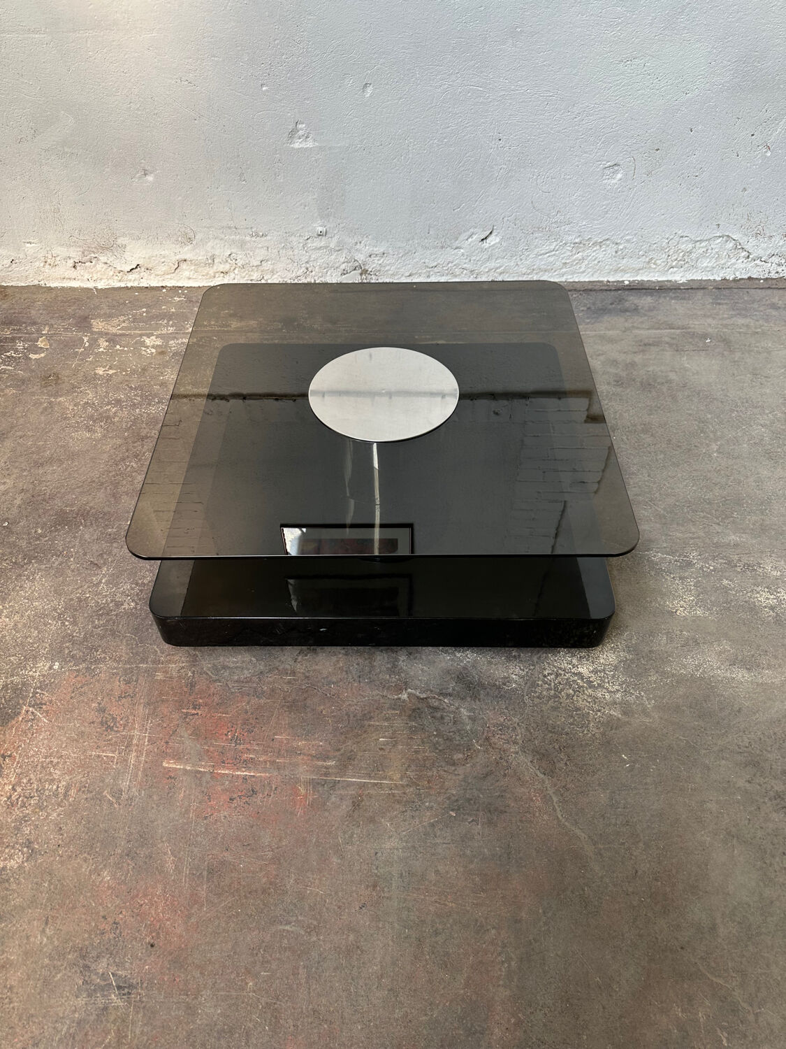 Table basse carrée design Marco Fantoni pour Tecno
