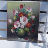 Toile tableau bouquet fleurs