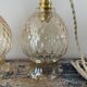 Set of two vintage golden glass handhelds