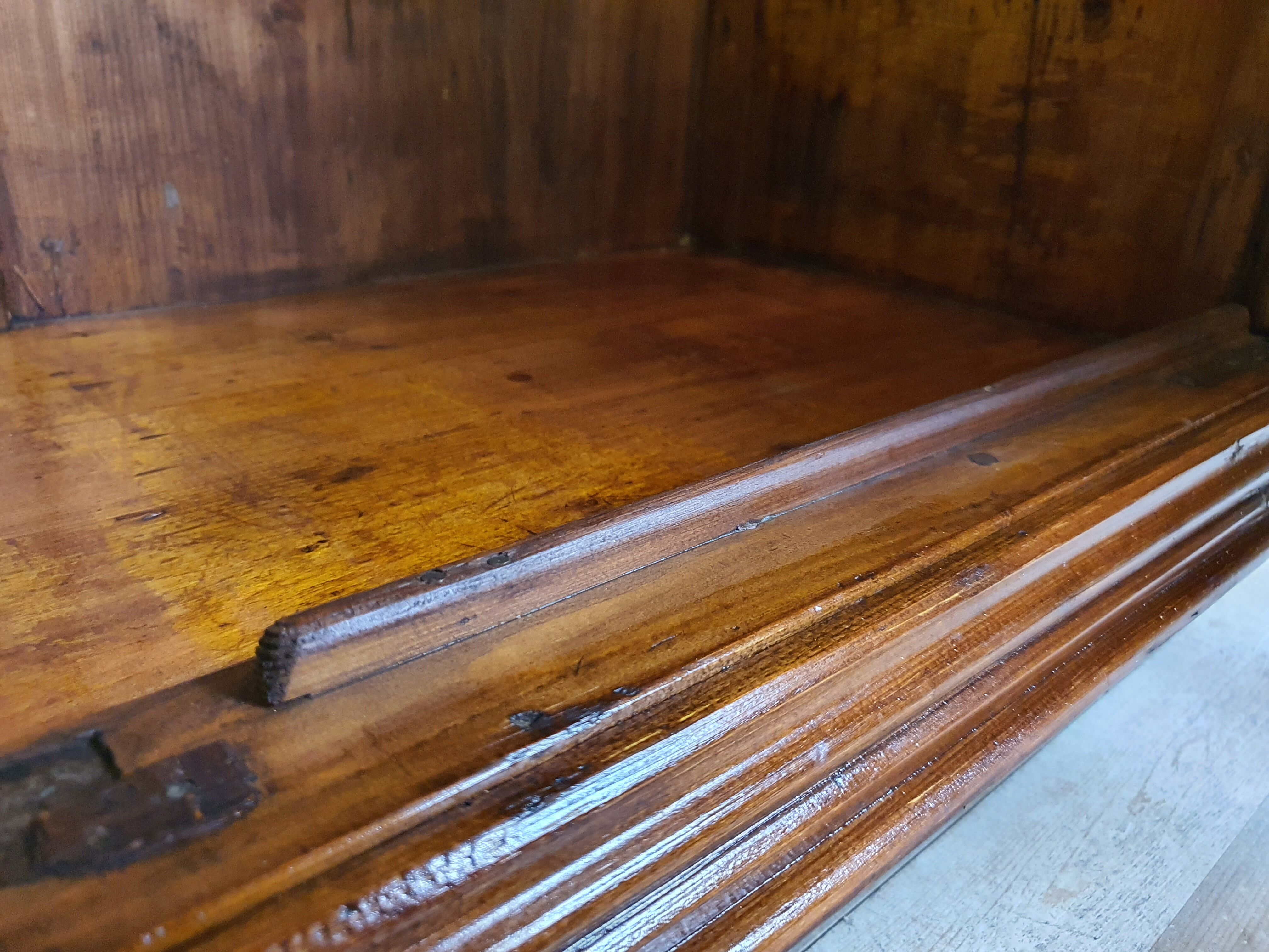 Rustic Wardrobe in Fir with Curtains