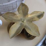 Golden brass candle holder