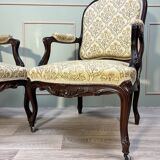 Pair Of Regency Style Flat Back Armchairs 19th Century