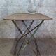 Table de jardin pliante bistrot fer vintage début XXe
