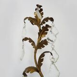 Large (70 cm - 27.55") pair of 3-arm foliage wall sconces