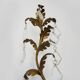 Large (70 cm - 27.55") pair of 3-arm foliage wall sconces