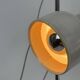 Vintage adjustable floor lamp, chrome and pressed moulded beige ABS, France 1970.