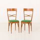 Italian mid-century chairs in walnut and wool