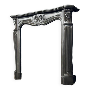 Cheminée de style Louis - marbre noir