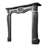 Louis XV style fireplace in black Belgian marble circa 1880