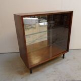 Vintage display cabinet with sliding doors 1950's