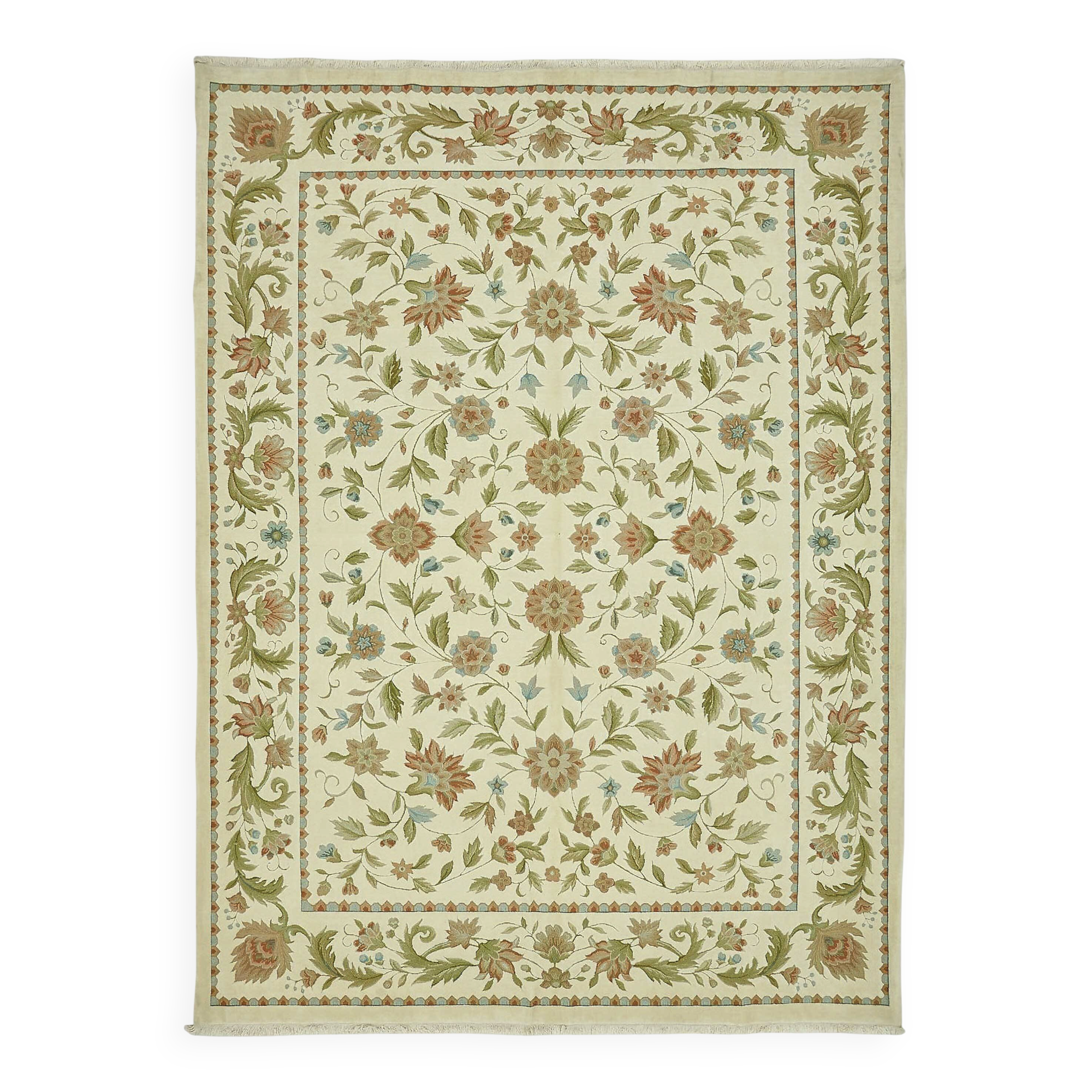 Turkish Handknotted Wool Oushak Rug 274 cm x 370 cm