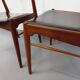 Paire de chaises scandinaves en teck et skaï, années 50-60
