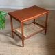 Vintage teak and rope magazine rack coffee table