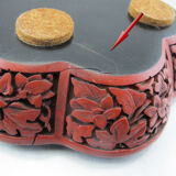 Old Chinese box in red lacquer Beijing China Asia