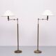 Pair of classic swing arm floor lamps from the 1980s, Germany