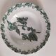 Plate by A. Lebacqz & M. Bouchart, green floral decoration, Richelieu model