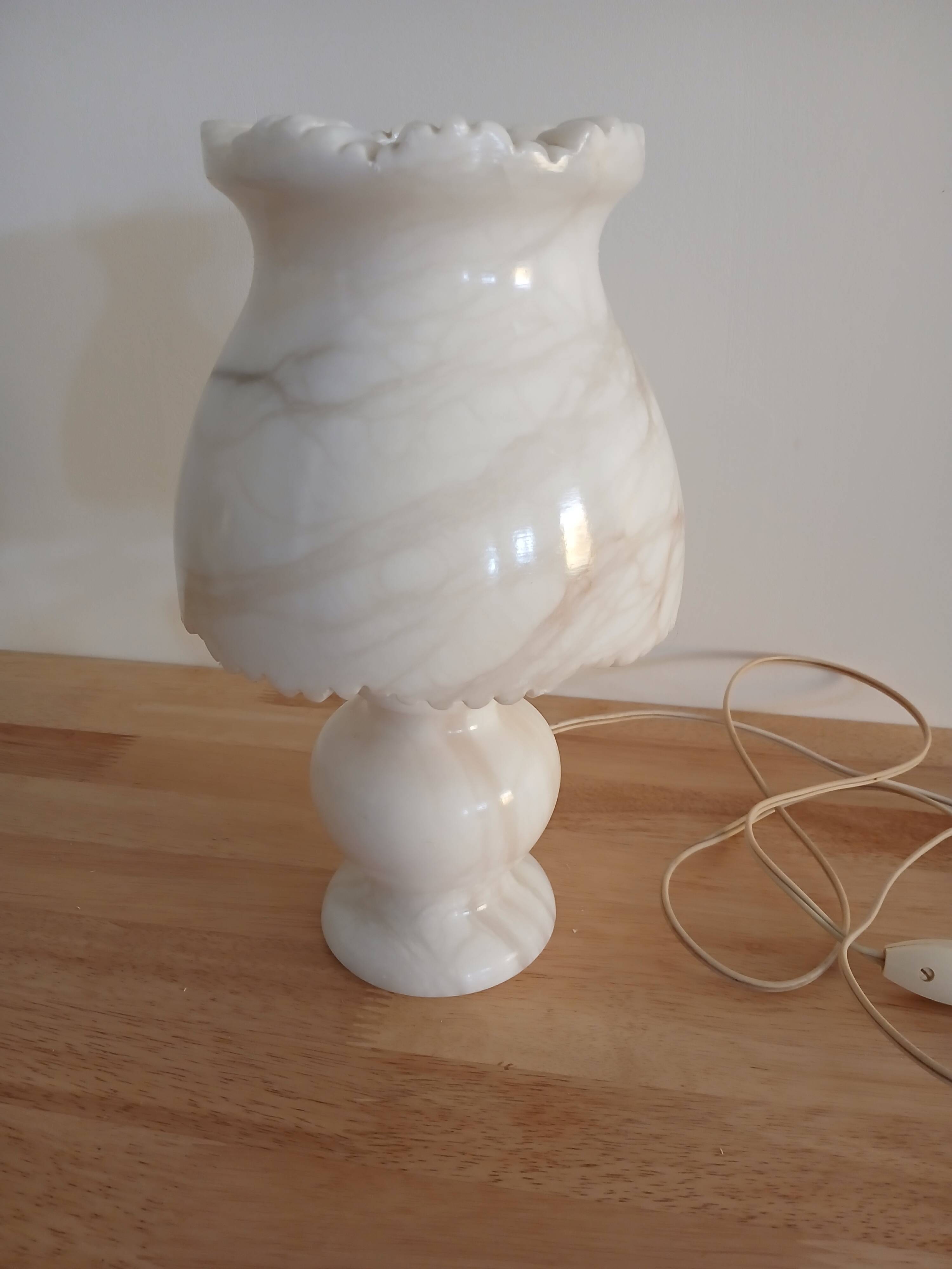 vintage alabaster marble lamp from the 50s-60s