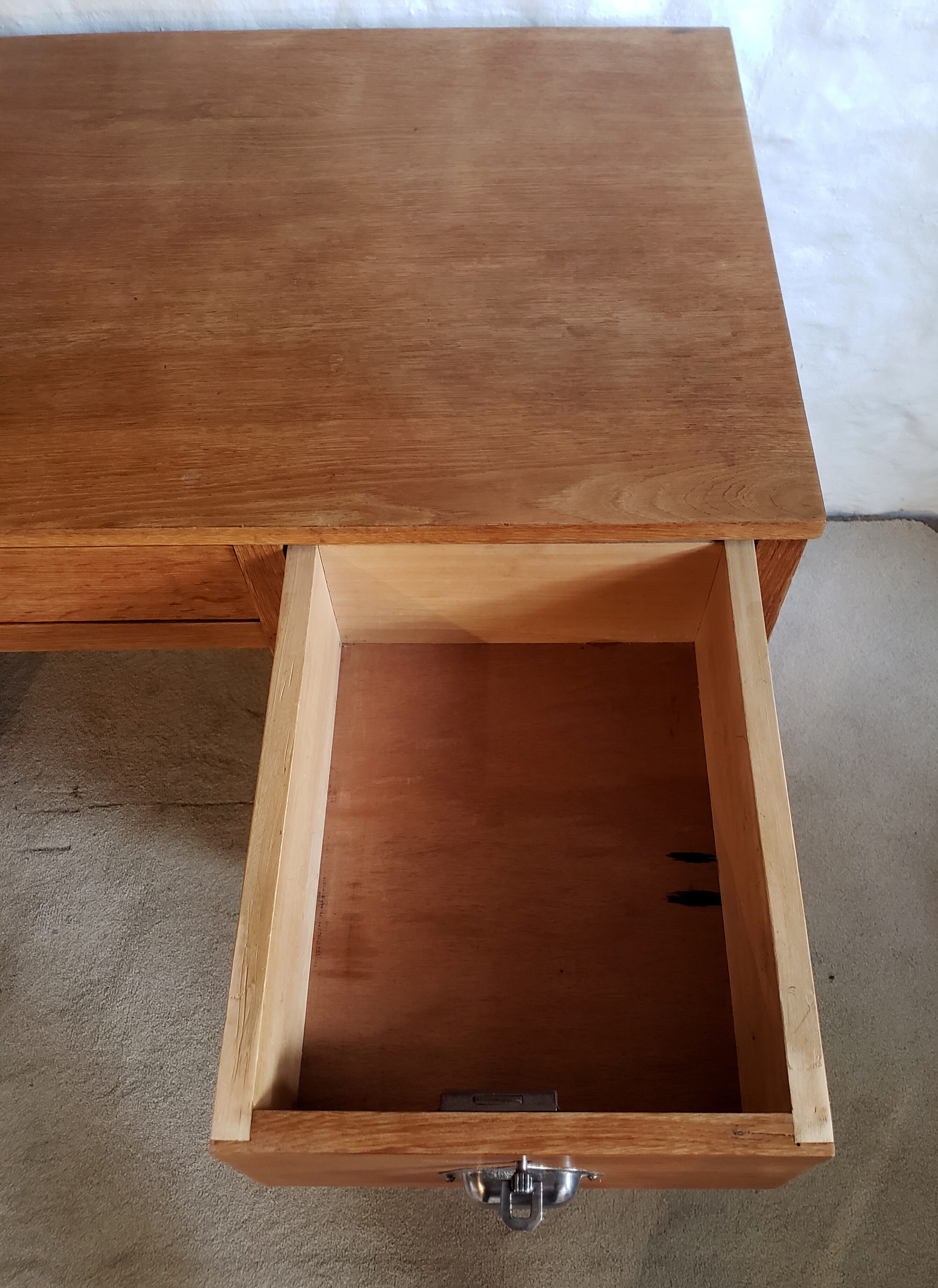 Blond oak desk