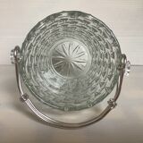 Ice bucket geometric patterns triangles in glass
