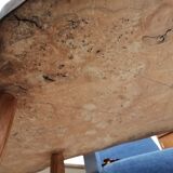 Coffee table in elm magnifier