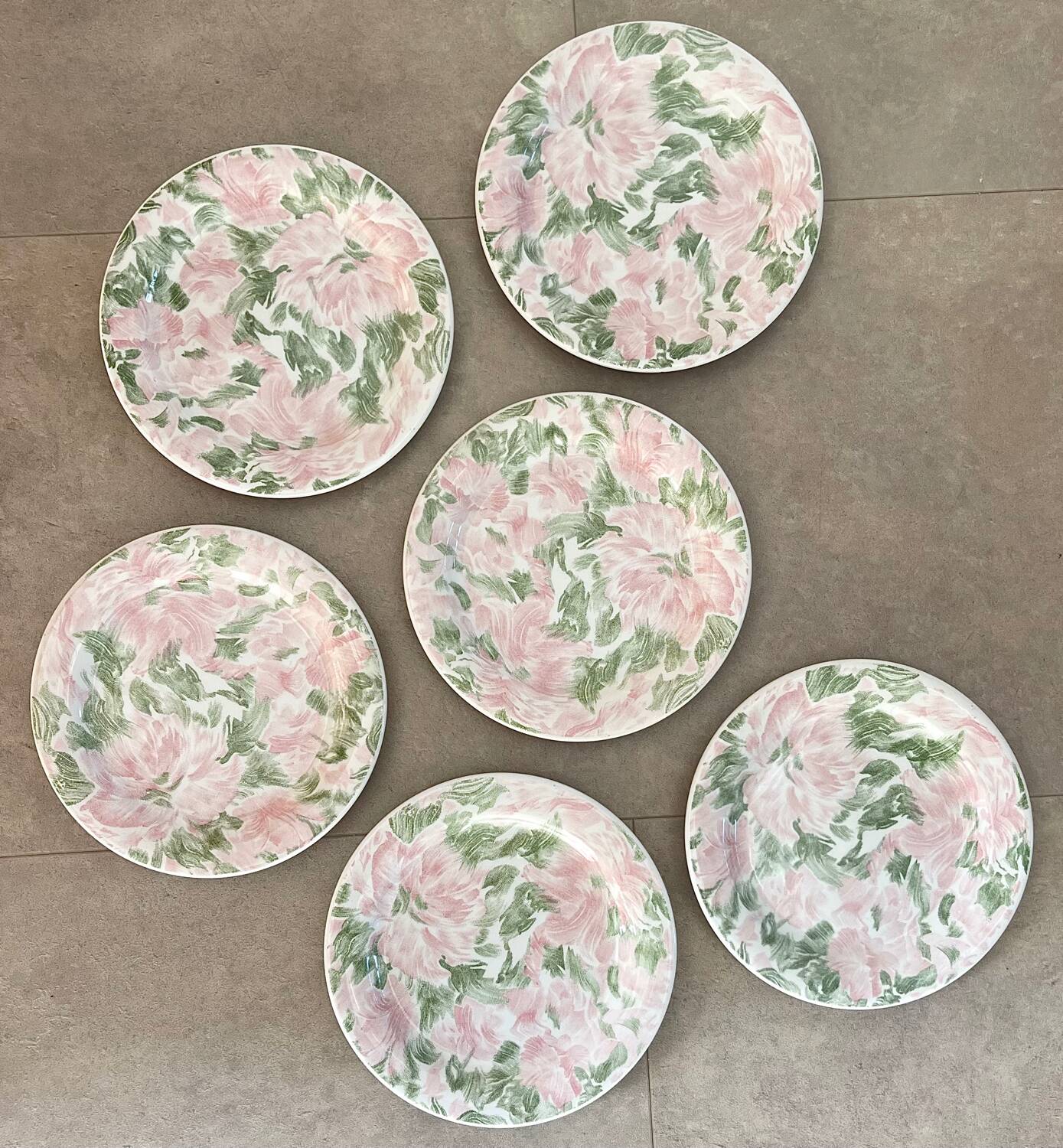 6 Quadrifoglio dessert plates.