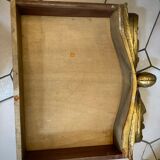 Carved wooden and marble console