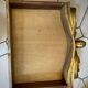 Carved wooden and marble console