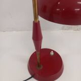 Table lamp 60s red metal