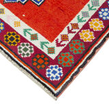 Handmade unique oriental orange runner rug 82 cm x 375 cm