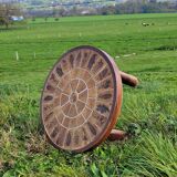 Roger Capron toute petite table d'appoint 52,5cm de diamètre