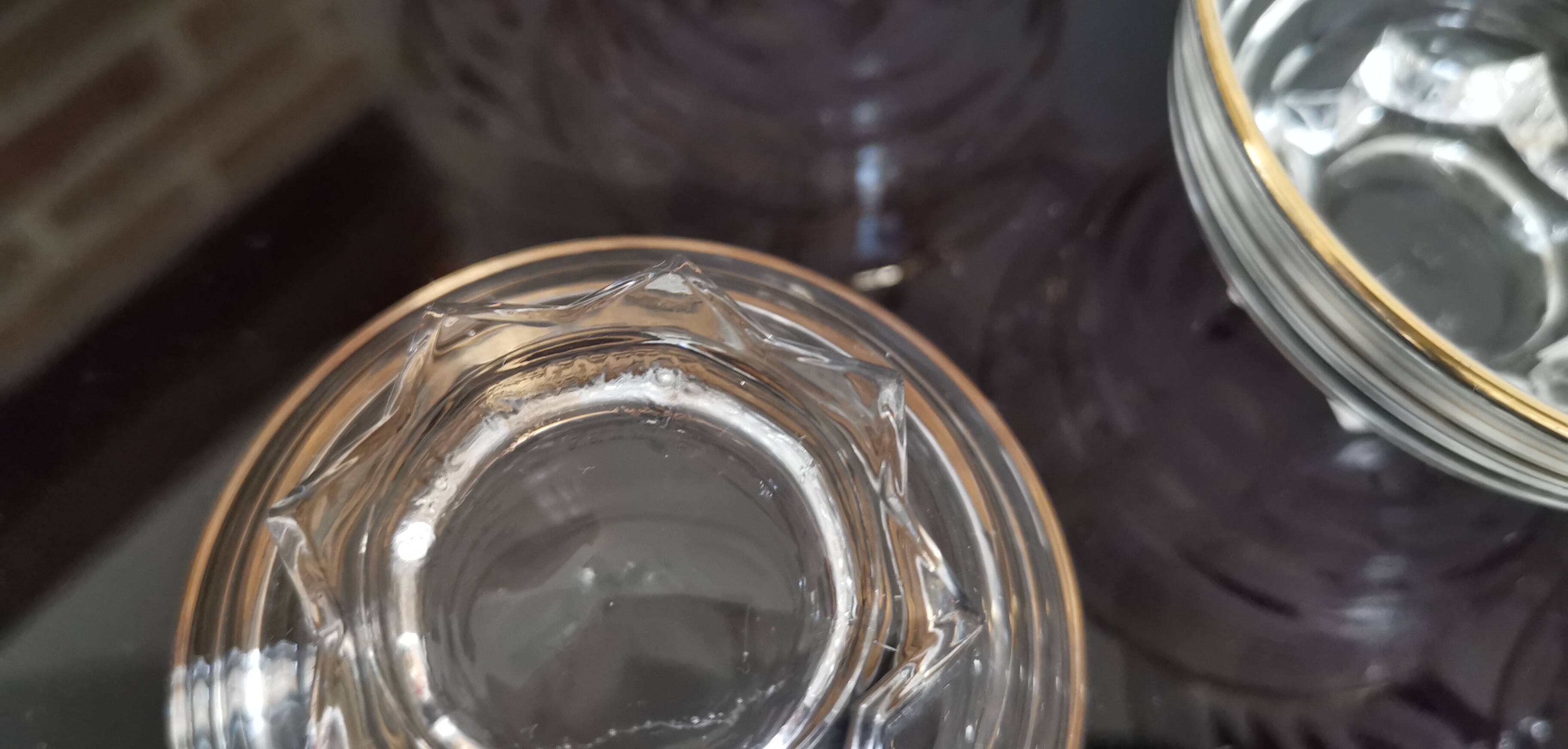 Champagne cups glassware from the Chapelle St Mesmin 30s