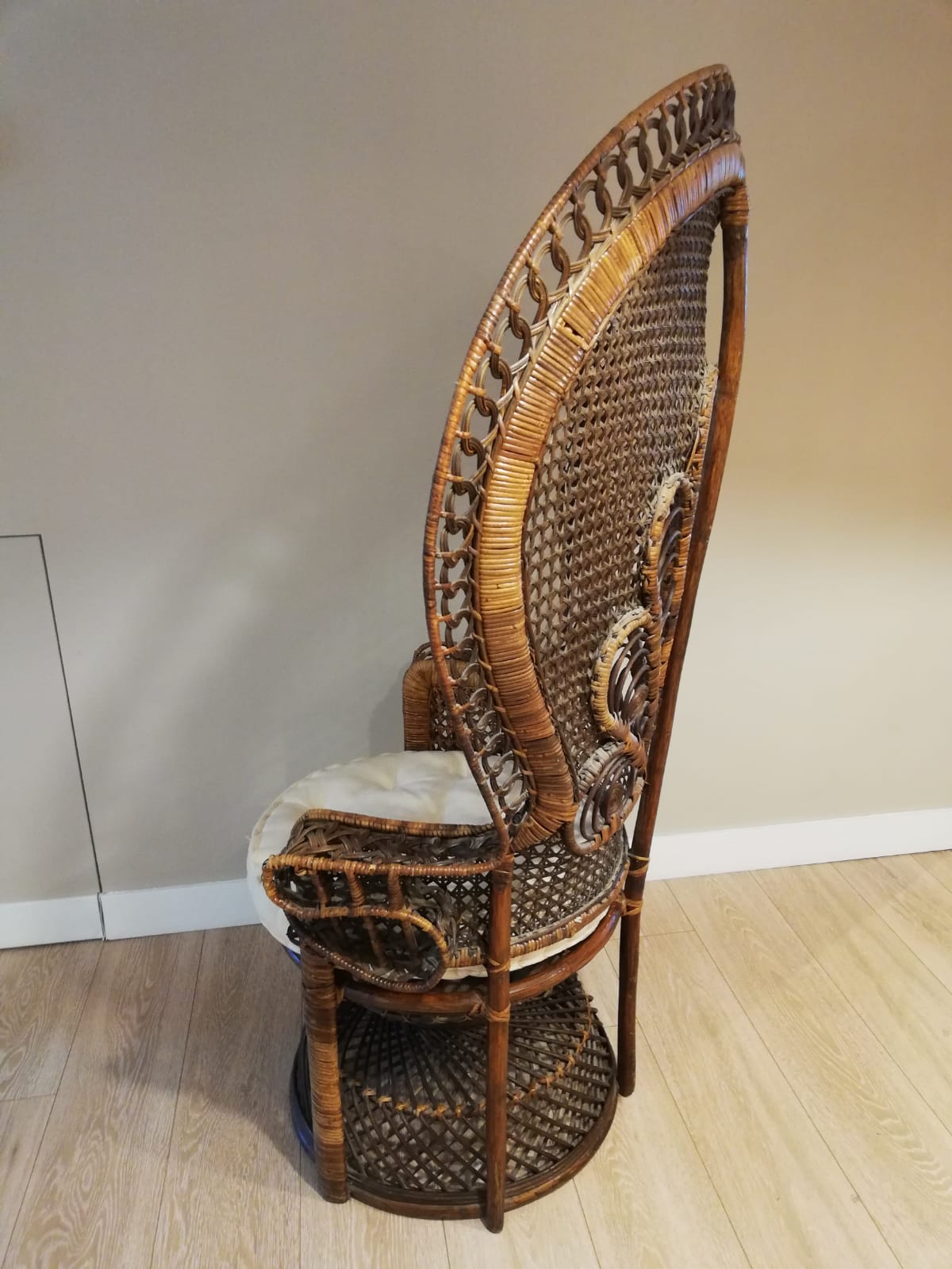 Emmanuelle peacock rattan chair