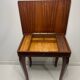 Small antique Italian inlaid table with Swiss music box.
