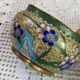 Enamelled brass ashtray