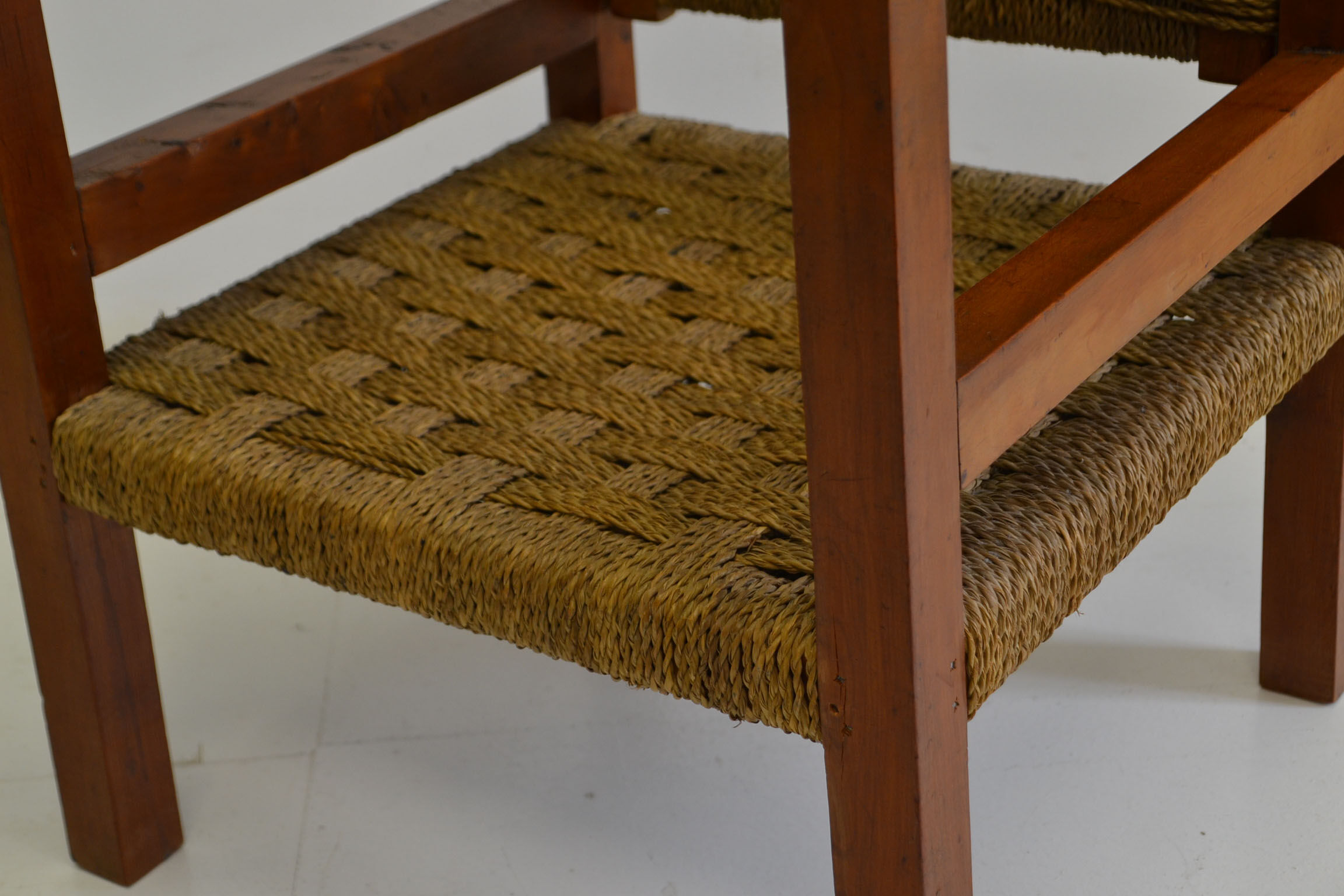 Mountain armchair, wood and ropes 1950