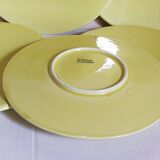 Six vintage Czech ceramic dessert plates