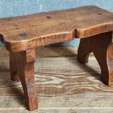 Old solid wood footrest stool