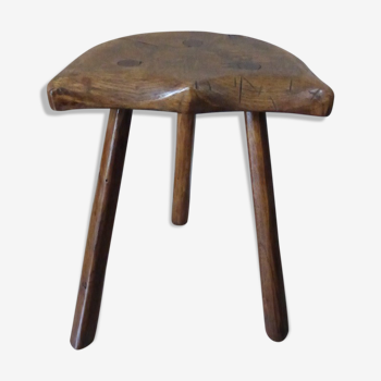 Cowhide tripod stool