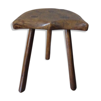 Cowhide tripod stool