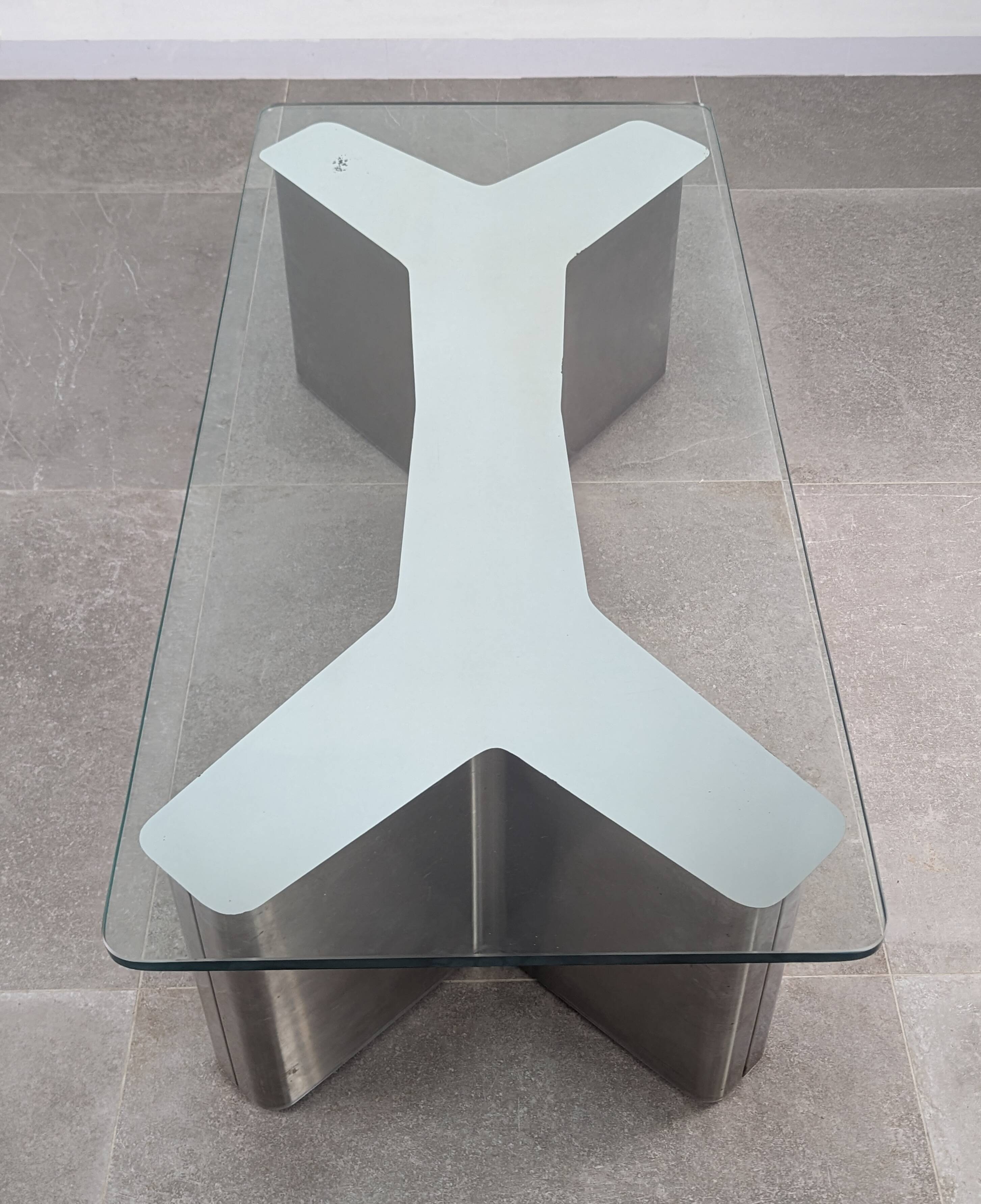 Ypsilon stainless steel table 1970s