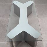 Table Ypsilon en acier inoxydable, années 1970